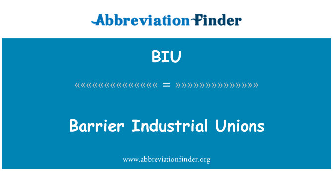 BIU: Għaqdiet industrijali tal-barriera
