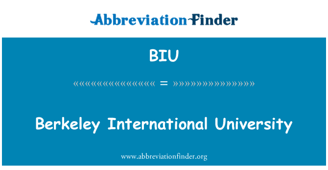 BIU: Berkeley International University