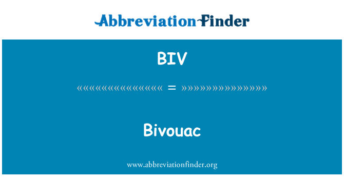 BIV: Bivouac