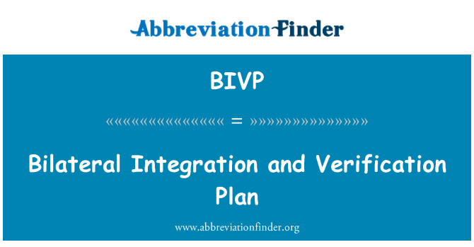 BIVP: 双边一体化和核查计划