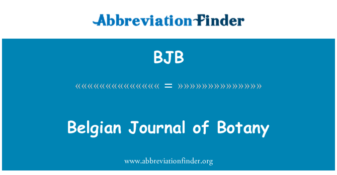 BJB: 比利时植物学杂志
