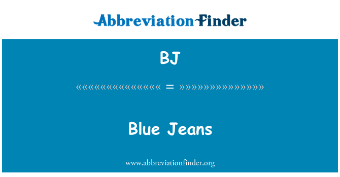 BJ: Jeans blu