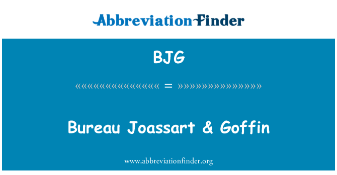 BJG: Бюрото Joassart & Гофин
