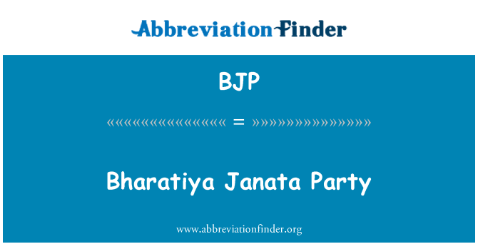 BJP: Indiai Janata párt