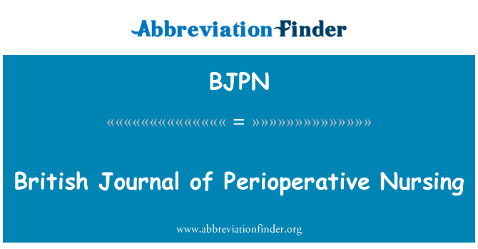 BJPN: 수술 간호의 영국 전표