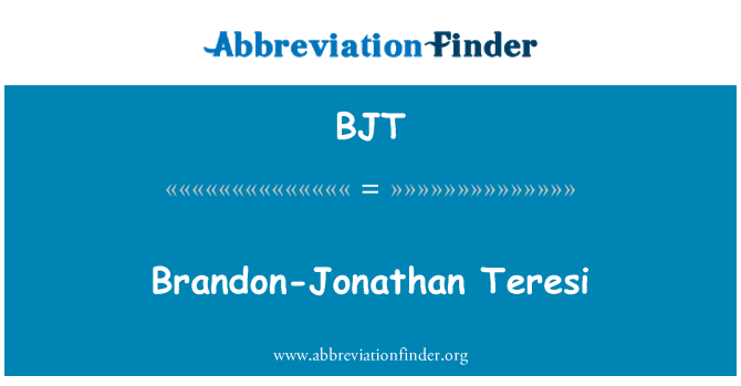 BJT: Brandon-Jonathan Teresi