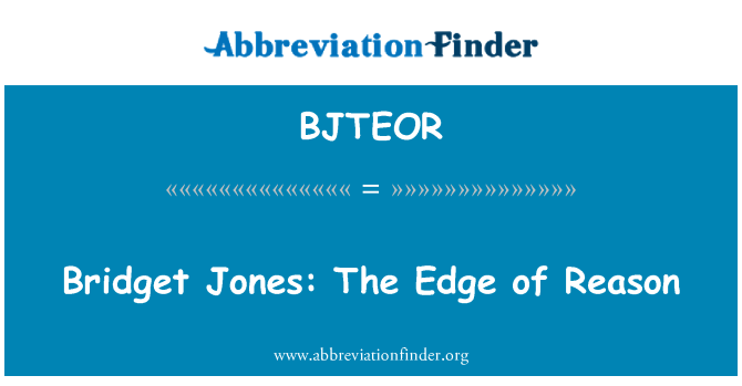 BJTEOR: Bridget Jones: La vora de la raó
