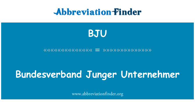 BJU: Bundesverband Unternehmer Юнгер