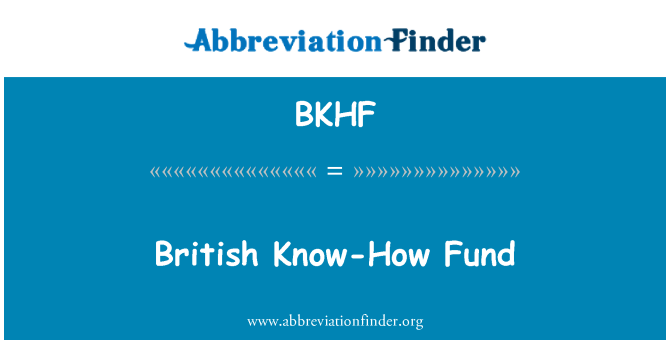 BKHF: Britského Know-How fond