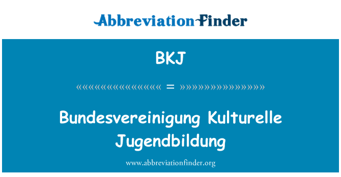 BKJ: Bundesvereinigung kulttuurinen Jugendbildung