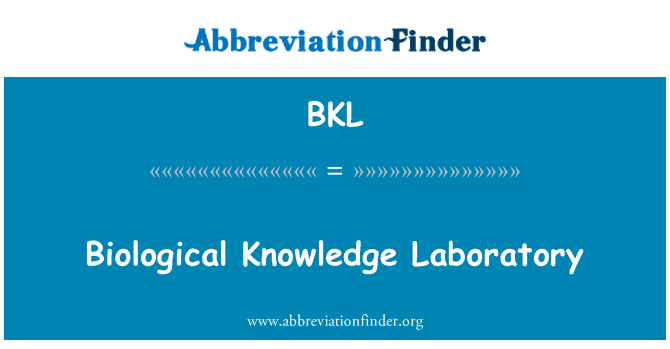 BKL: Bioloogiline teadmiste labor