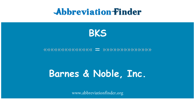 BKS: Barnes & Noble, Inc