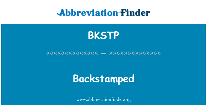 BKSTP: Backstamped