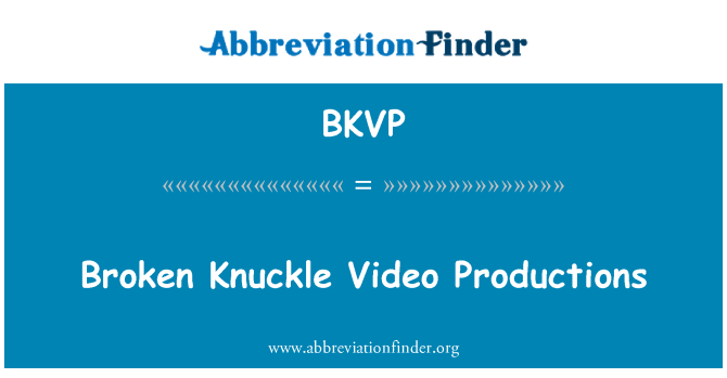 BKVP: Zdrobljen členek Video produkcije