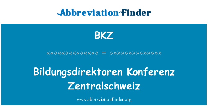 BKZ: Bildungsdirektoren Konferenz Zentralschweiz