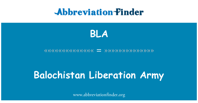 BLA: Armata ta ' liberazzjoni ta ' Balochistan