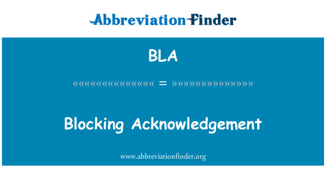BLA: Bloqueig de reconeixement