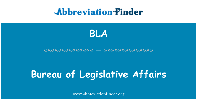 BLA: Biroul de afaceri legislativ