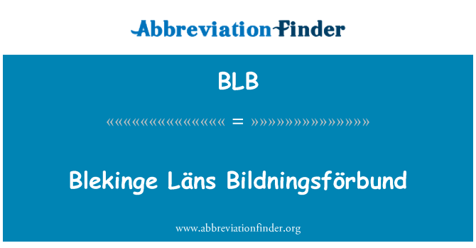 BLB: Blekingen Läns Bildningsförbund