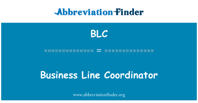 BLC: Coordinador de línea empresarial