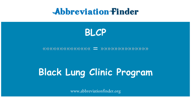 BLCP: Programma Clinic del polmone nero