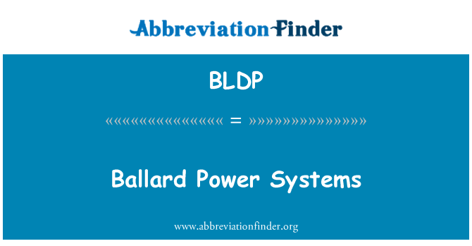 BLDP: Ballard Power Systems