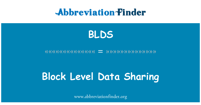 BLDS: 块级别的数据共享