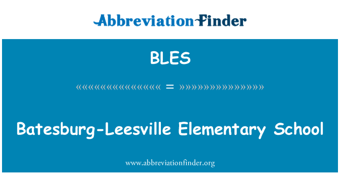 BLES: Batesburg-Leesville Elementary skola