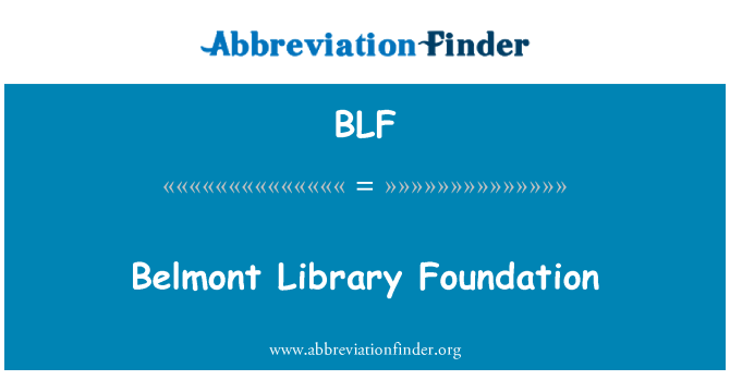 BLF: Belmont knihovny Foundation