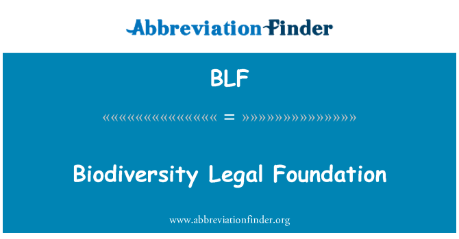 BLF: Biodiversiteit juridische Foundation