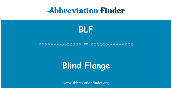 BLF: Slepá příruba