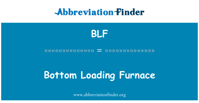 BLF: فرن تحميل أسفل