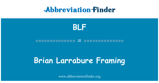 BLF: Brian Larrabure rámování