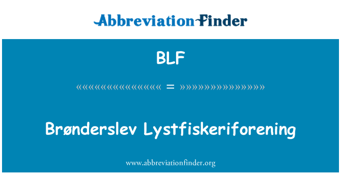 BLF: Brønderslev Lystfiskeriforening