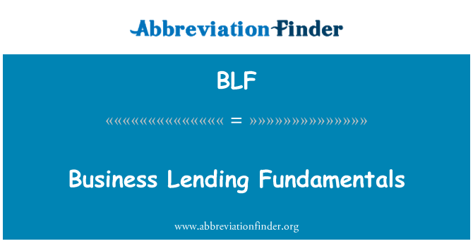BLF: Fondamamtal Prêt biznis