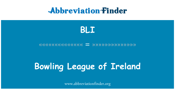 BLI: Bowling League of Ireland