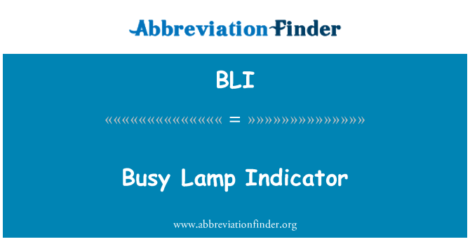 BLI: Làmpada ocupat indicador