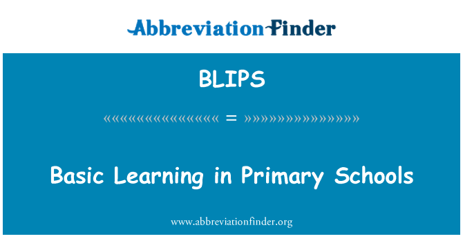 BLIPS: Tagħlim bażiku fl-iskejjel primarji