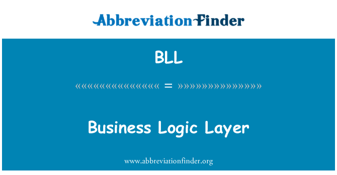 BLL: Business Logic Layer