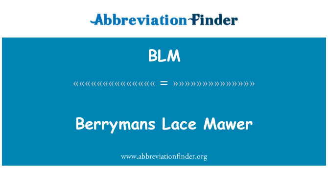 BLM: Berrymans renda Mawer