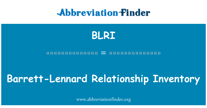 BLRI: Barrett-Lennard ilişki stok