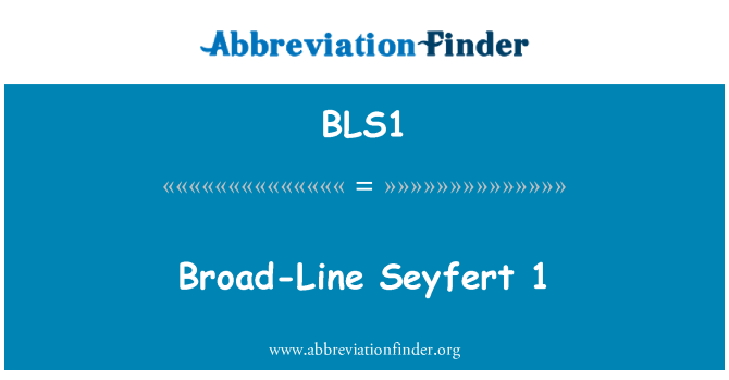 BLS1: Seyfert szeroko Line 1