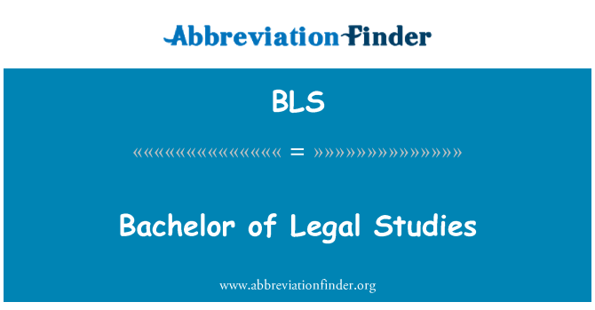 BLS: بكالوريوس في الدراسات القانونية