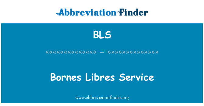 BLS: Bornes Libres 서비스