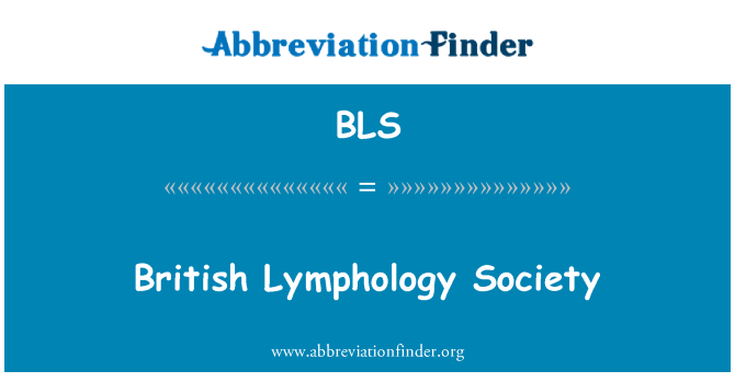 BLS: החברה הבריטית Lymphology