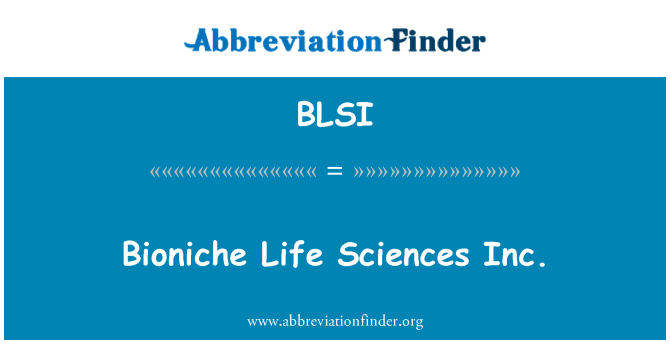 BLSI: Bioniche Maaülikool Inc