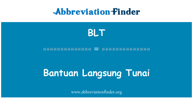 BLT: Bantuan απευθείας μετρητών