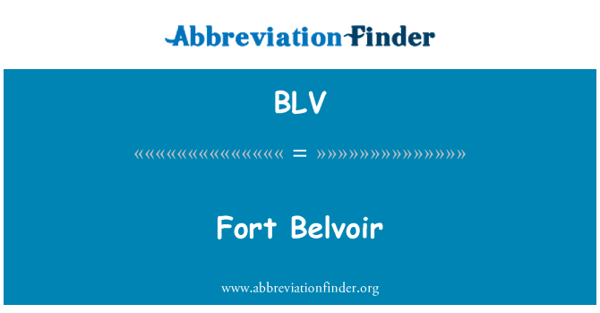 BLV: Fort Belvoir