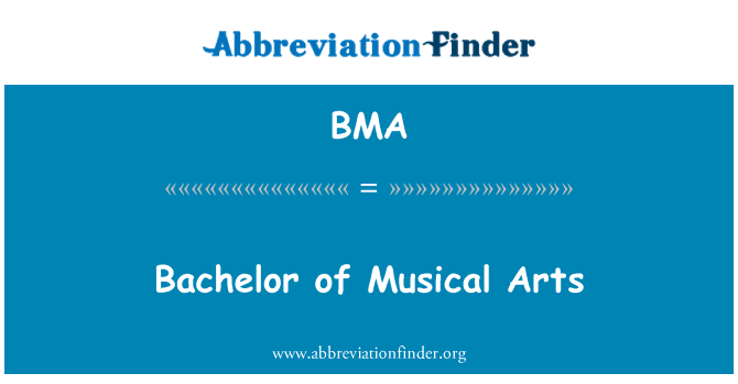 BMA: Bachelor of Musical Arts