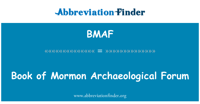 BMAF: 本书的摩门教考古论坛